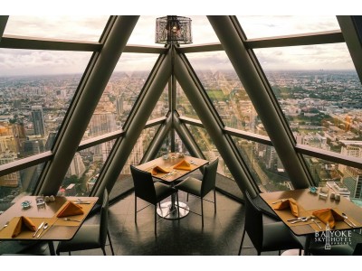 International Buffet Breakfast Bangkok Balcony 81st floor.at Baiyoke Sky